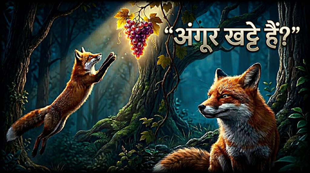 लोमड़ी और अंगूर | खट्टे अंगूर की सच्चाई