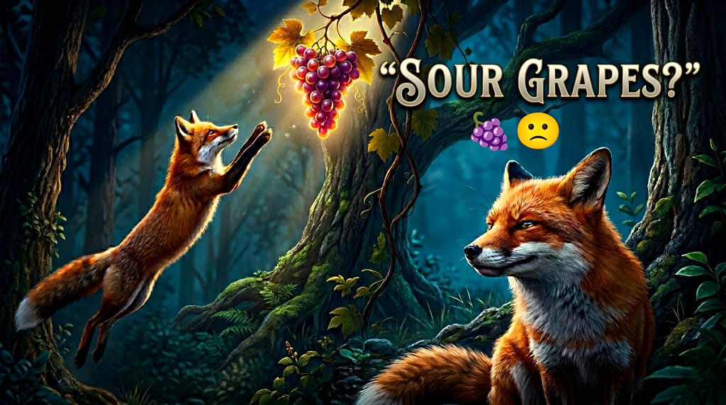 The Fox and the Grapes | Aesop’s Fable Moral Story About Excuses