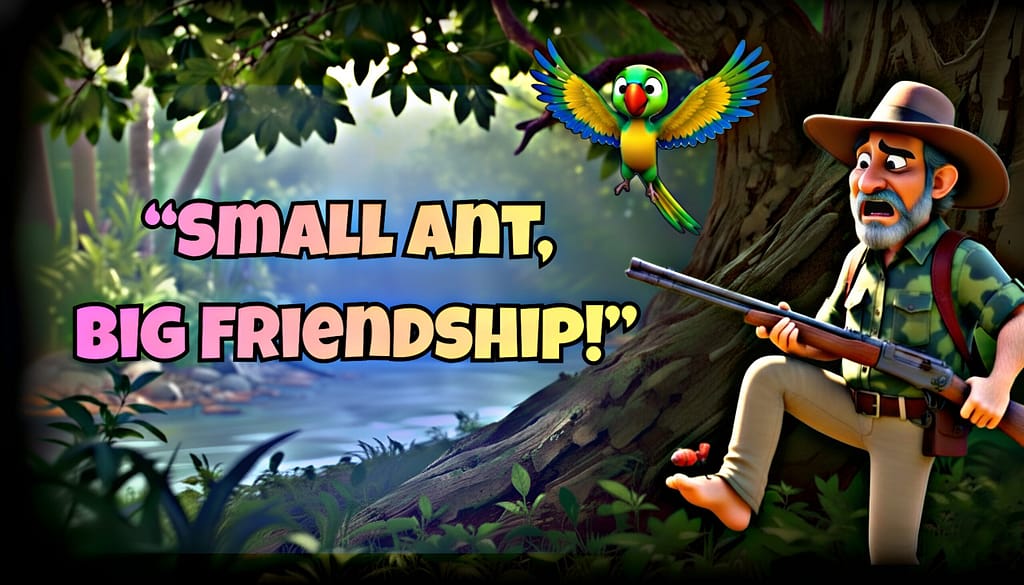The Parrot and the Ant Story in English | Short Moral Story for Kids