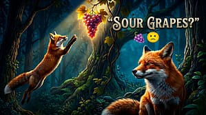 The Fox and the Grapes | Aesop’s Fable Moral Story About Excuses 