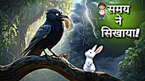 कौआ और खरगोश की कहानी | मेहनत और समझदारी का सबक