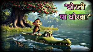 चतुर बंदर और मगरमच्छ की कहानी 🐒🐊 | Chalak Bandar aur Magarmach Hindi Moral Story