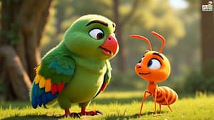 तोता और चींटी की कहानी | सच्ची दोस्ती की प्रेरणादायक कहानी