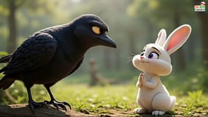 कौआ और खरगोश की कहानी | मेहनत और समझदारी का सबक