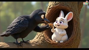 कौआ और खरगोश की कहानी | मेहनत और समझदारी का सबक