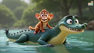 चतुर बंदर और मगरमच्छ की कहानी 🐒🐊 | Chalak Bandar aur Magarmach Hindi Moral Story