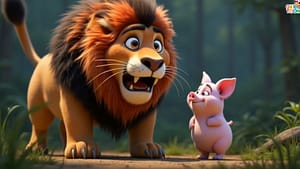 Pig and Lion Story – A Moral Story About Lying and Trust