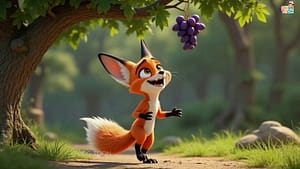 The Fox and the Grapes | Aesop’s Fable Moral Story About Excuses