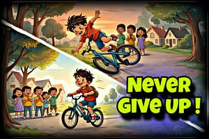 Leo Learns to Ride a Bicycle | Never Give Up Story